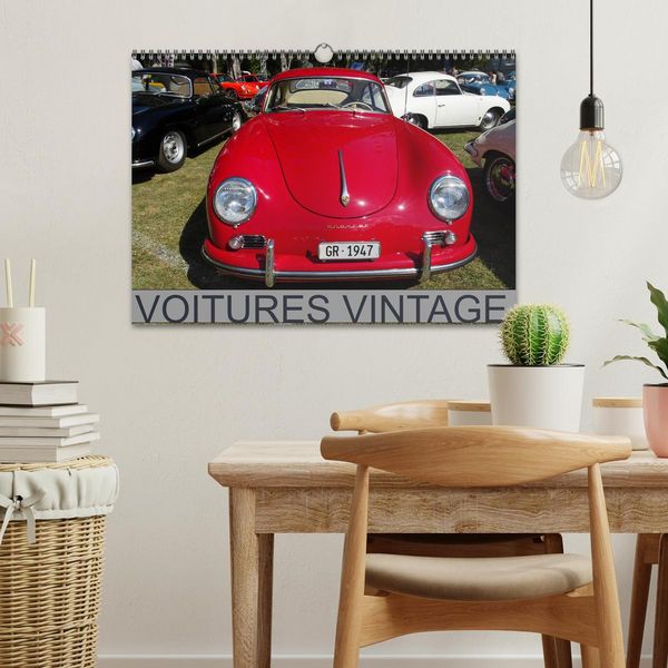 Produktbild: VOITURES VINTAGE (Calendrier mural 2026 DIN A3 vertical), CALVENDO calendrier mensuel