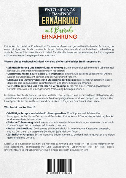 Produktbild: Entz&uuml;ndungshemmende Ern&auml;hrung und Basische Ern&auml;hrung