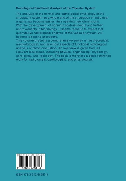 Produktbild: Radiological Functional Analysis of the Vascular System