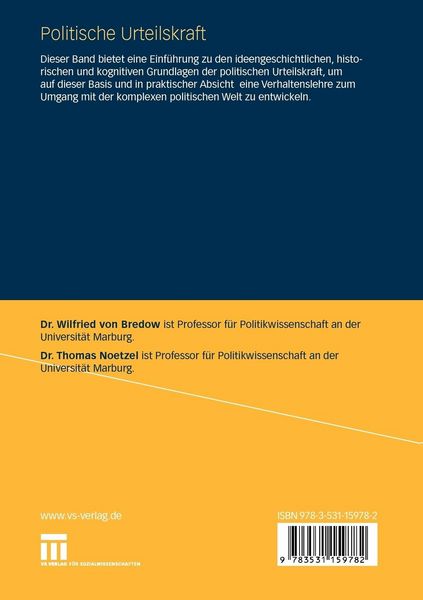 Produktbild: Politische Urteilskraft