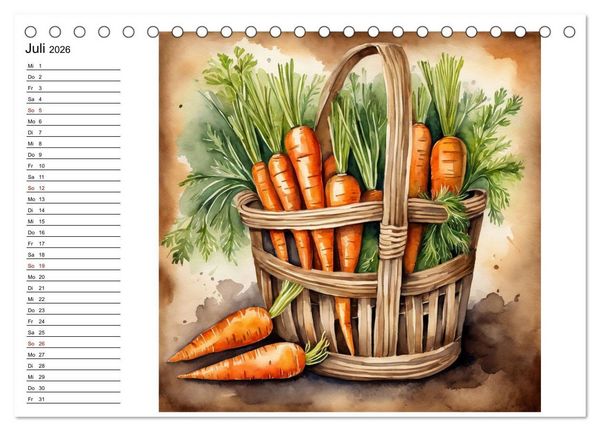 Produktbild: Frische Ernte (Tischkalender 2026 DIN A5 quer), CALVENDO Monatskalender