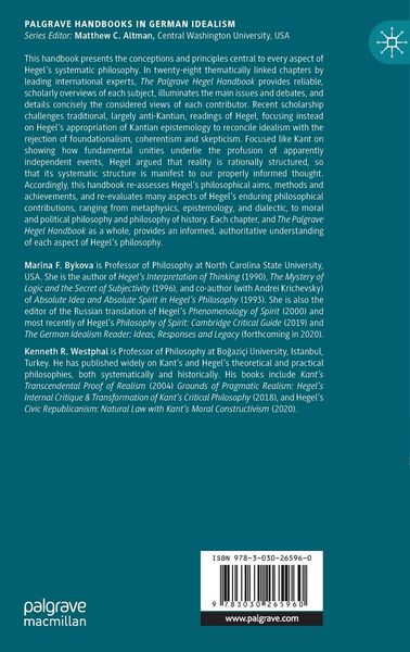 Produktbild: The Palgrave Hegel Handbook