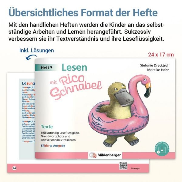 Produktbild: Lesen mit Rico Schnabel, Heft 7: Texte - silbierte Ausgabe