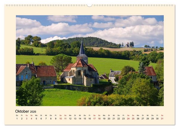 Produktbild: Burgund - Das gr&uuml;ne Herz Frankreichs (Wandkalender 2026 DIN A2 quer), CALVENDO Monatskalender