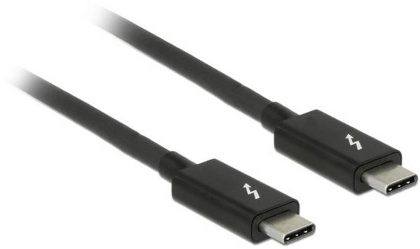 Produktbild: Delock Thunderbolt Anschlusskabel Thunderbolt&trade; (USB-C&reg;) Stecker, Thunderbolt&trade; (USB-C&reg;) Stecker 2.00 m Schwarz 84847 Thunderbolt&trade;-Kabel
