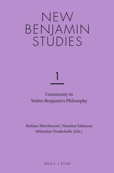 Produktbild: Community in Walter Benjamin&rsquo;s Philosophy