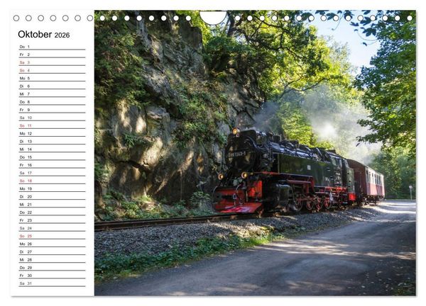 Produktbild: Schmalspurbahnen im Harz (Wandkalender 2026 DIN A4 quer), CALVENDO Monatskalender