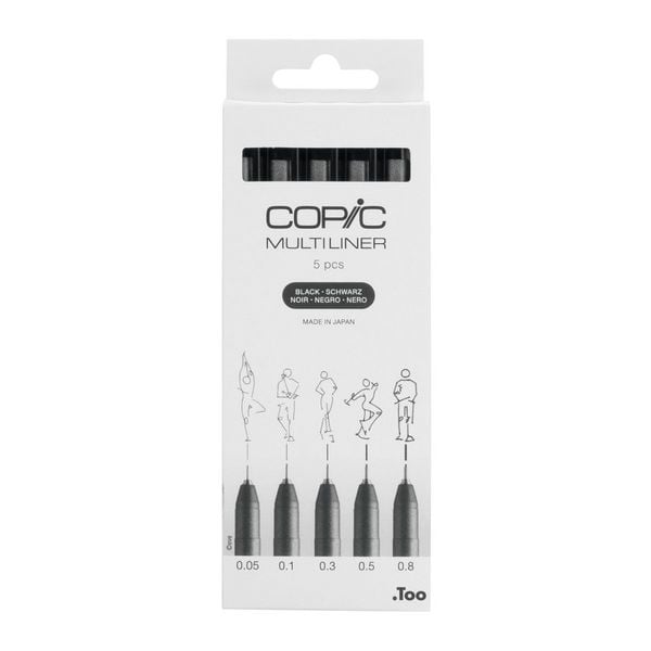 Produktbild: Copic Multiliner-Set schwarz 0.3mm/0.5mm 5 St&uuml;ck