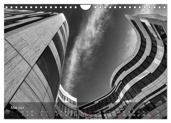 Produktbild: D&uuml;sseldorf Ansichten in Schwarz-Wei&szlig; (Wandkalender 2027 DIN A4 quer), CALVENDO Monatskalender