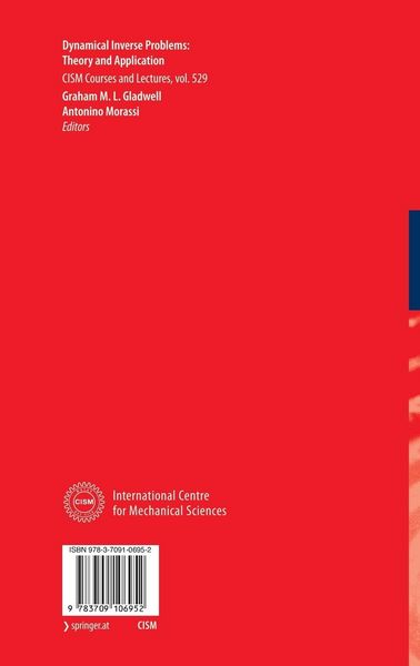 Produktbild: Dynamical Inverse Problems: Theory and Application