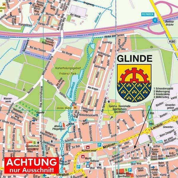 Produktbild: HARTMANN-PLAN Reinbek, Glinde, Wentorf bei Hamburg (Mittelzentrum), 1:20.000 Stadtplan