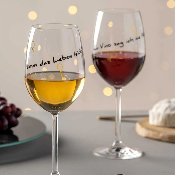 Leonardo Weinglas 460 ml 'Nimm das Leben leicht' PRESENTE