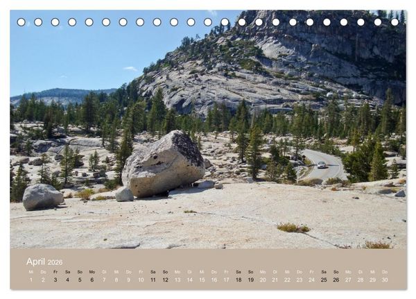 Produktbild: Yosemite, Entlang der Tioga Road (Tischkalender 2026 DIN A5 quer), CALVENDO Monatskalender