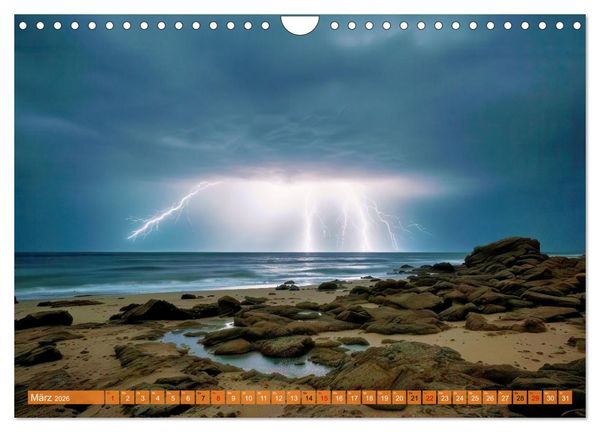 Produktbild: Mega-Blitze (Wandkalender 2026 DIN A4 quer), CALVENDO Monatskalender