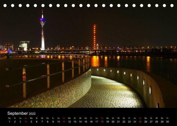 Produktbild: Abends in D&uuml;sseldorf (Tischkalender 2022 DIN A5 quer)