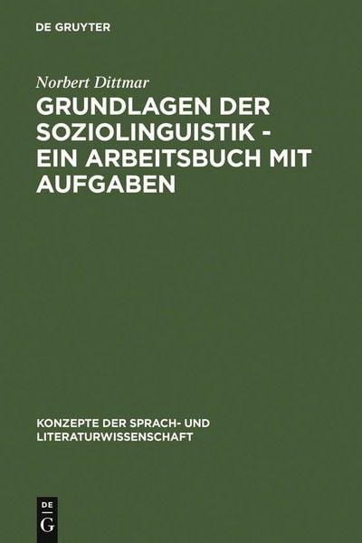 Produktbild: Grundlagen der Soziolinguistik - Ein Arbeitsbuch mit Aufgaben