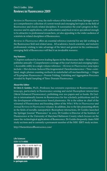 Produktbild: Reviews in Fluorescence 2009