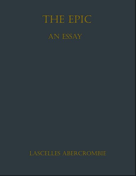 Produktbild: The Epic: an Essay