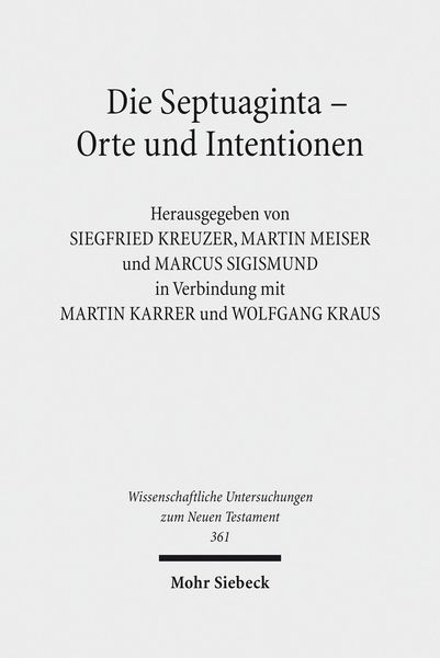 Produktbild: Die Septuaginta - Orte und Intentionen