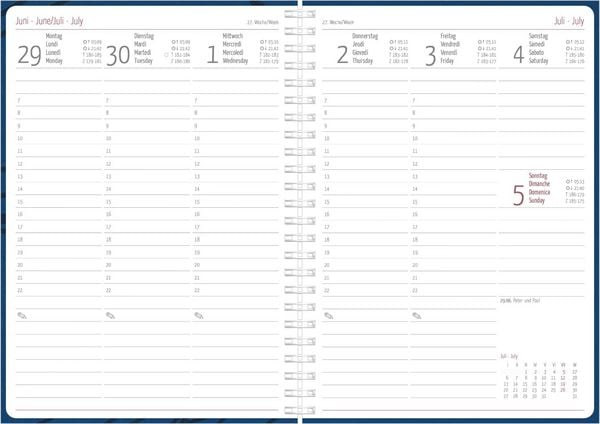 Produktbild: Wochenplaner Nature Line Ocean Ringbuch 2027