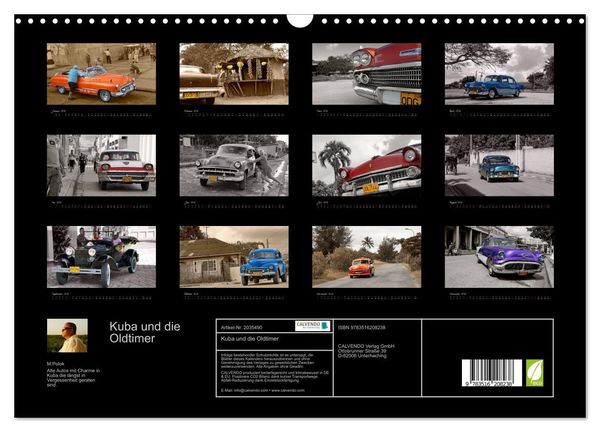 Produktbild: Kuba und die Oldtimer (Wandkalender 2026 DIN A3 quer), CALVENDO Monatskalender