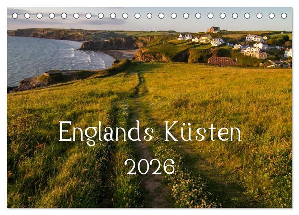 Englands Küsten 2026 (Tischkalender 2026 DIN A5 quer), CALVENDO Monatskalender