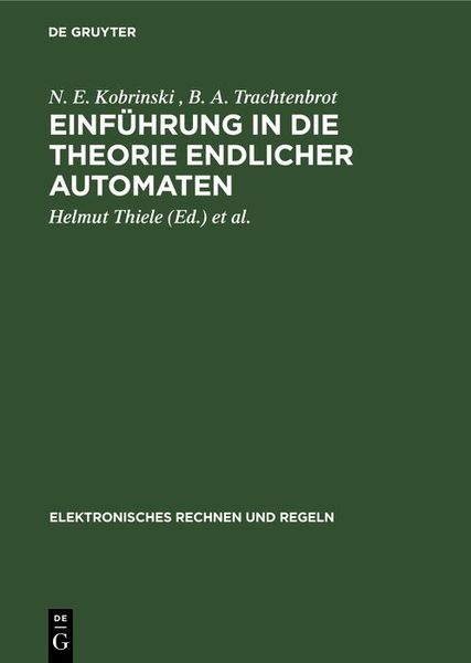 Produktbild: Einf&uuml;hrung in die Theorie endlicher Automaten