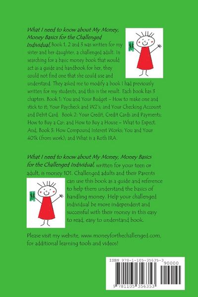 Produktbild: What I need to know about My Money, Money Basics for the Challenged Individual Book 1