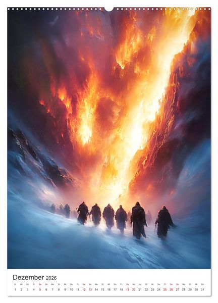 Produktbild: Die Wikinger und ihre Welt - Im Einklang mit der Wildnis und den G&ouml;ttern (Wandkalender 2026 DIN A2 hoch), CALVENDO Monatskalender