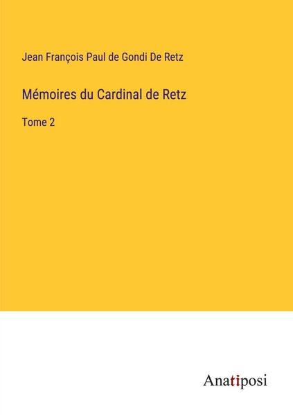 Produktbild: M&eacute;moires du Cardinal de Retz