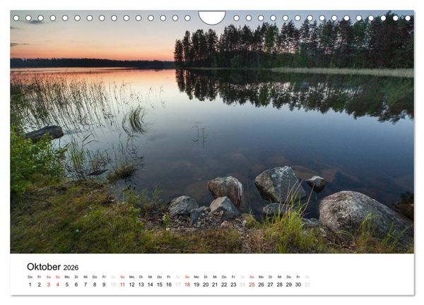 Produktbild: Finnland: Land der 1000 Seen (Wandkalender 2026 DIN A4 quer), CALVENDO Monatskalender