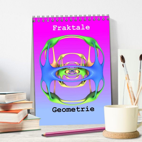 Produktbild: Fraktale Geometrie (Tischkalender 2026 DIN A5 hoch), CALVENDO Monatskalender