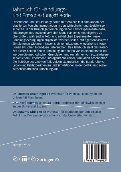 Produktbild: Jahrbuch f&uuml;r Handlungs- und Entscheidungstheorie