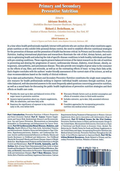 Produktbild: Primary and Secondary Preventive Nutrition