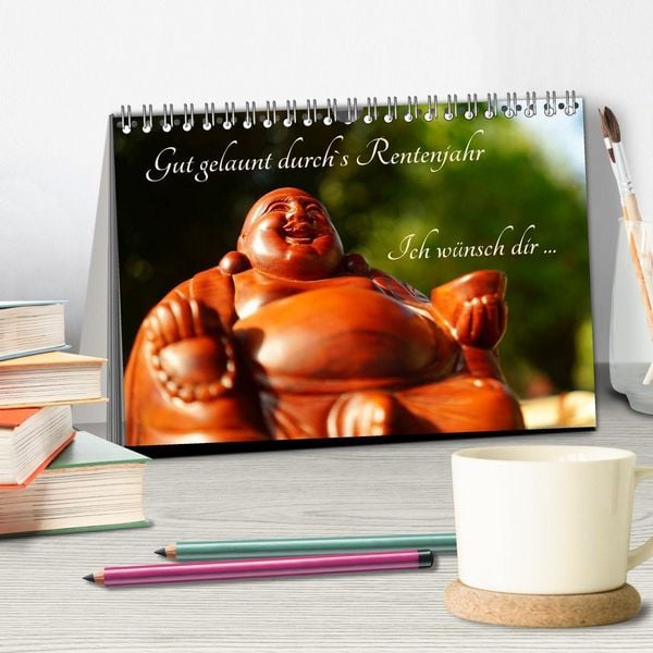 Produktbild: Gut gelaunt durch's Rentenjahr (Tischkalender 2026 DIN A5 quer), CALVENDO Monatskalender