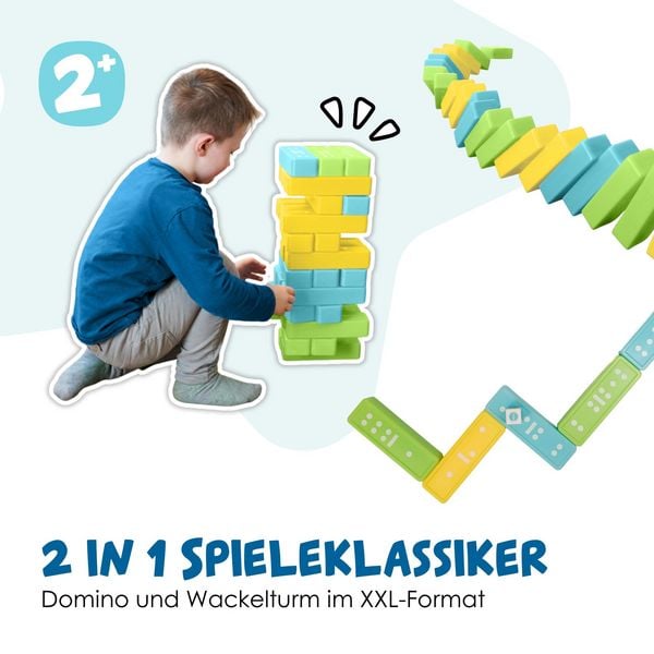 Produktbild: alldoro - XXL Wackelturm & Domino Spiel f&uuml;r Kinder