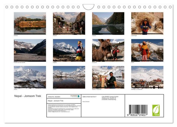 Produktbild: Nepal - Jomsom Trek (Wandkalender 2026 DIN A4 quer), CALVENDO Monatskalender