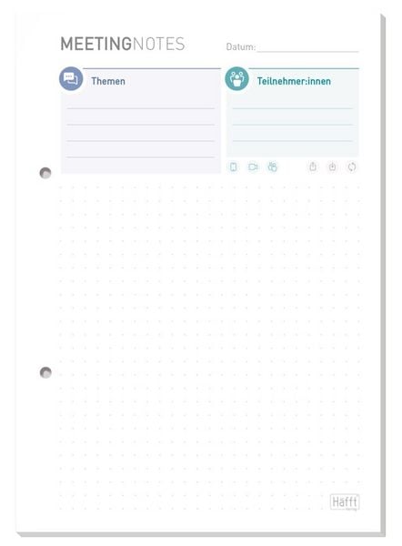 Produktbild: Block A5 Meeting-Notes