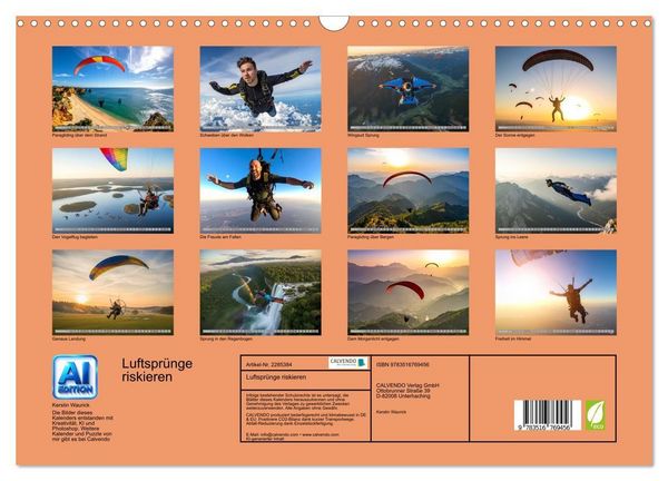Produktbild: Luftspr&uuml;nge riskieren (Wandkalender 2027 DIN A3 quer), CALVENDO Monatskalender