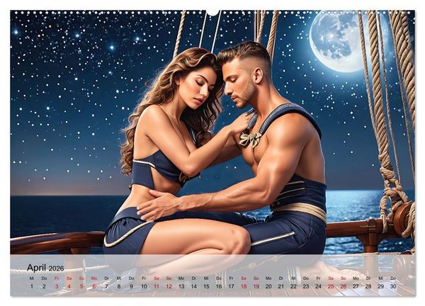 Produktbild: Maritime Leidenschaft - Sonne, Meer und hei&szlig;e Flirts (hochwertiger Premium Wandkalender 2026 DIN A2 quer), Kunstdruck in Hochglanz
