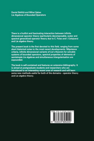 Produktbild: Lie Algebras of Bounded Operators