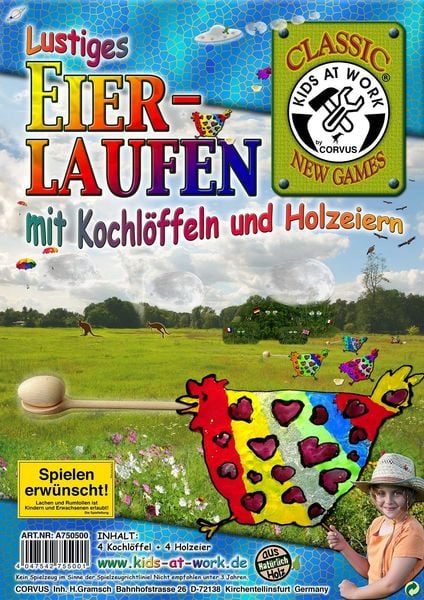 Produktbild: Corvus A750500 - Kids at work, Eierlaufen, 4er Set, Classic New Games