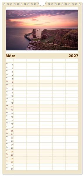Produktbild: Familienplaner 2027 - Schleswig-Holstein - Momente zwischen den Meeren mit 5 Spalten (Wandkalender, 21 x 45 cm) CALVENDO
