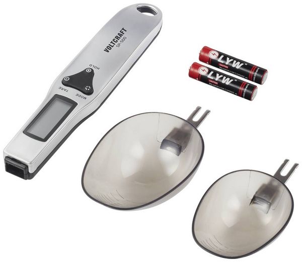 Produktbild: VOLTCRAFT SP-500 L&ouml;ffelwaage VC-12607925 W&auml;gebereich (max.) 500 g Ablesbarkeit 0.1 g Edelstahl