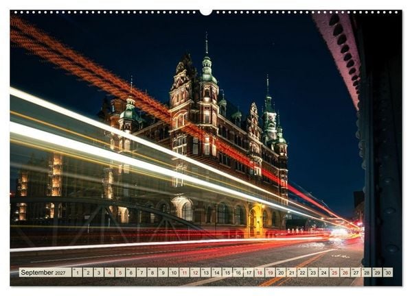Produktbild: Hamburger N&auml;chte (hochwertiger Premium Wandkalender 2027 DIN A2 quer), Kunstdruck in Hochglanz