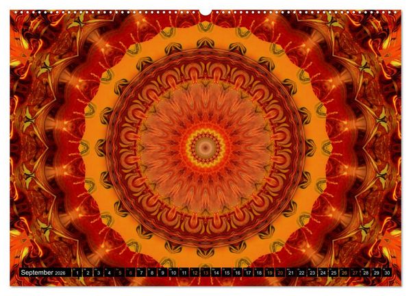 Produktbild: Energie - Mandalas in orange (Wandkalender 2026 DIN A2 quer), CALVENDO Monatskalender
