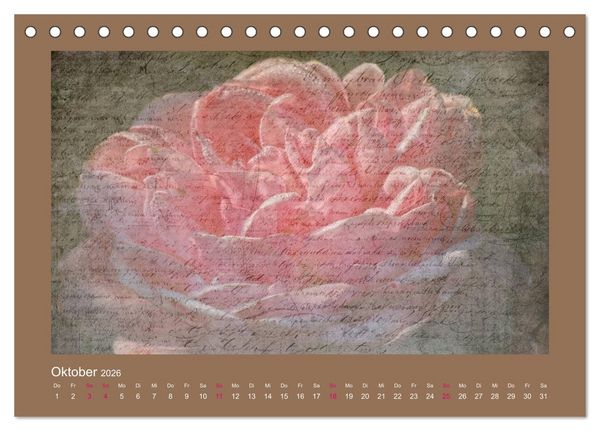 Produktbild: Romantische Rosen (Tischkalender 2026 DIN A5 quer), CALVENDO Monatskalender
