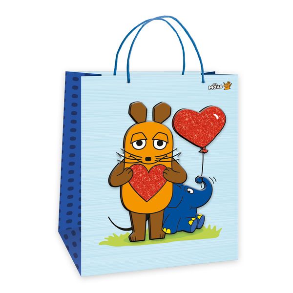 Produktbild: Tr&ouml;tsch die Maus und Elefant Geschenktasche medium 3D