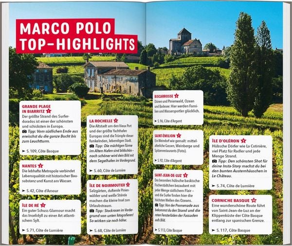 Produktbild: MARCO POLO Reisef&uuml;hrer Franz&ouml;sische Atlantikk&uuml;ste