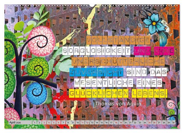 Produktbild: Optimisten leben l&auml;nger (hochwertiger Premium Wandkalender 2026 DIN A2 quer), Kunstdruck in Hochglanz